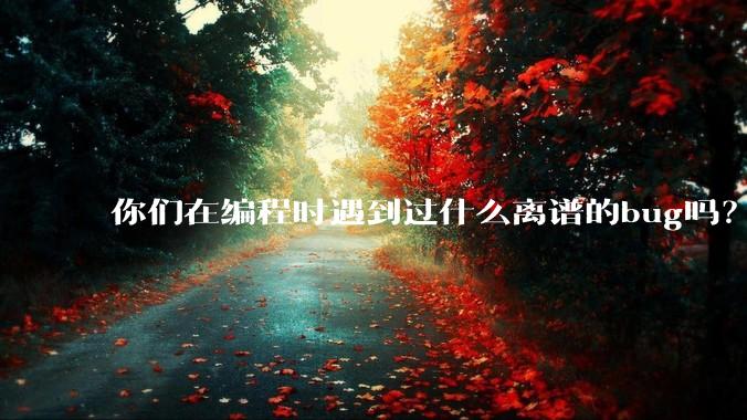 你们在编程时遇到过什么离谱的bug吗？